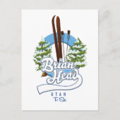 Brian Head Utah Skilogo Postkarte (Vorderseite)