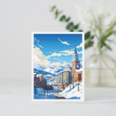 Brian Head Utah Vintage Reise Illustration Postkarte (Stehend Vorderseite)