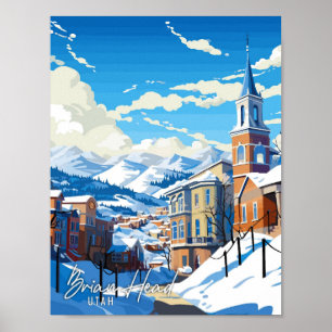 Brian Head Utah Vintage-Reiseillustration Poster
