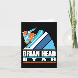 Brian Head Utah - Vintager Snowboarder Karte