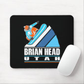 Brian Head Utah - Vintager Snowboarder Mousepad (Mit Mouse)