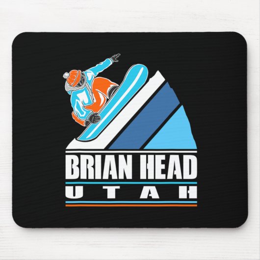 Brian Head Utah - Vintager Snowboarder Mousepad (Vorne)
