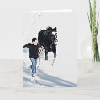 Brian-, Lucy- und Brenda-Lee-Winter-Feiertag Feiertagskarte