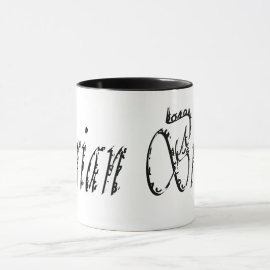 Brian, Name Cursive Logo, Combo Coffee Tasse (Zentrum)