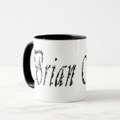 Brian, Name Cursive Logo, Combo Coffee Tasse (Vorderseite Links)