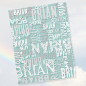 Brian personalisiert Name Moderne Graublau Fleecedecke