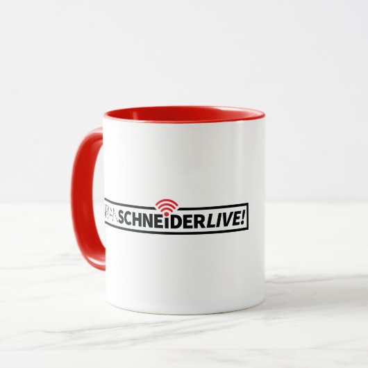Brian Schneider LIVE! Fördernde Tasse (Vorderseite Links)