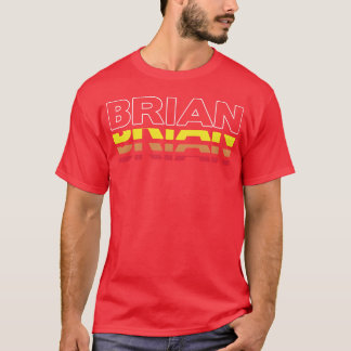 Brian Vorname Lustig Vintage Sonnenuntergang Brian T-Shirt