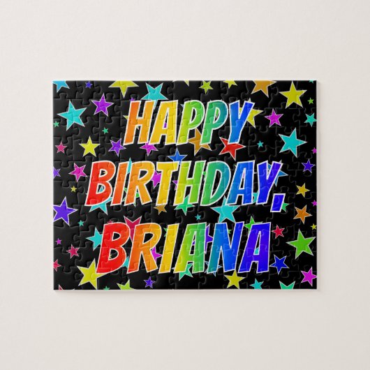 "BRIANA" First Name, Fun "HAPPY BIRTHDAY" Puzzle (Horizontal)