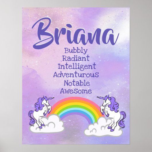 Briana Name Poster (Vorne)