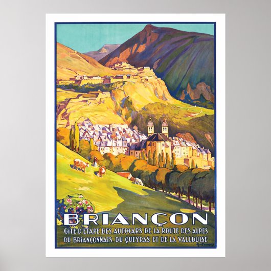 Briançon, Beautiful Town in French Alpes, Frankrei Poster (Vorne)