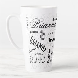 Brianna Benutzername Schwarz Weiß  Milchtasse