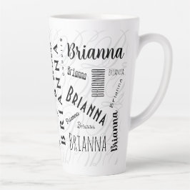 Brianna Benutzername Schwarz Weiß  Milchtasse