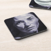 "Brianna Blue" Frauen in Kohle Getränkeuntersetzer (Linke Seite)