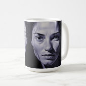"Brianna Blue" Frauen in Kohle Kaffeetasse (VorderseiteRechts)