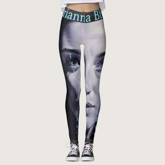 "Brianna Blue" Frauen in Kohle Leggings (Vorderseite)
