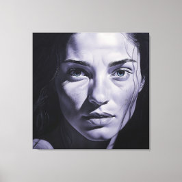 "Brianna Blue" Frauen in Kohle Leinwanddruck