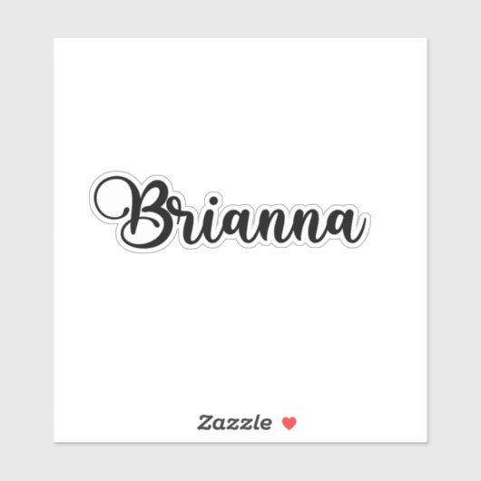 Brianna Name - Handgeschriebene Kalligrafie Aufkleber (Blatt)