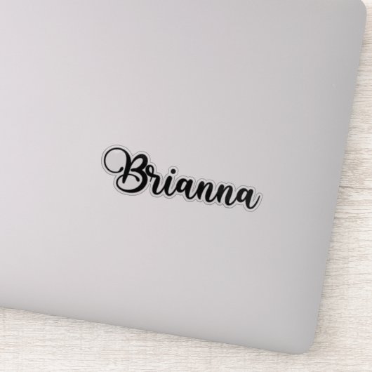 Brianna Name - Handgeschriebene Kalligrafie Aufkleber (Detail)