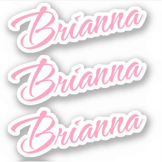 Brianna Name x3 Aufkleber (Vorderseite)
