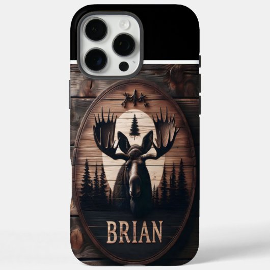 Brian's Elch-Holzschild Case-Mate iPhone Hülle (Rückseite)