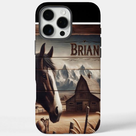 Brian's Farm Horse Case-Mate iPhone Hülle (Rückseite)