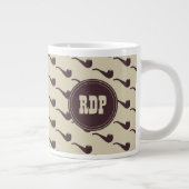 Briar Pipes Custom Initials Pipe Smoker's Jumbo-Tasse (Rechts)