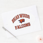 Briar Woods Falcons Ovaler Aufkleber (Umschlag)