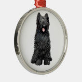 Briard (A) - schwarz Ornament Aus Metall (Rechts)