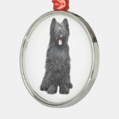 Briard (A) - schwarz Ornament Aus Metall (Links)