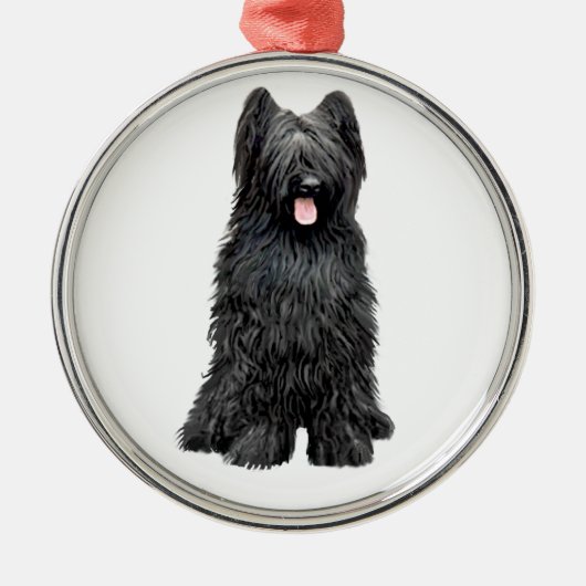 Briard (A) - schwarz Ornament Aus Metall (Vorne)