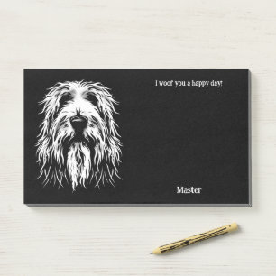 Briard Abstrakt Art Dog Name Post-it Klebezettel