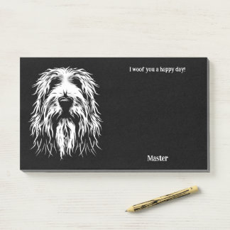 Briard Abstrakt Art Dog Name Post-it Klebezettel