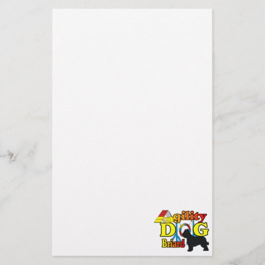 Briard Agility Briefpapier (Vorderseite)
