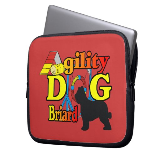 Briard Agility Laptopschutzhülle (Vorderseite Links)