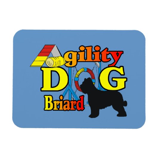 Briard Agility Magnet (Horizontal)