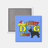 Briard Agility Shirts Geschenke Magnet (Vorderseite/Rückseite)