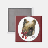 Briard Christmas Geschenke Magnet (Vorderseite/Rückseite)