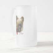 Briard Christmas Geschenke Mattglas Bierglas (Vorderseite Links)
