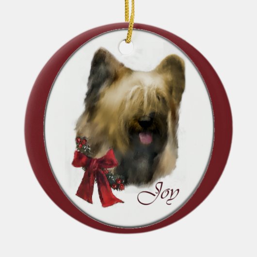 Briard Christmas Geschenke Ornament (Vorne)