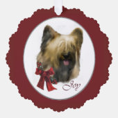 Briard Christmas Geschenke Ornament Karte (Vorderseite)