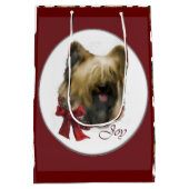 Briard Christmas Mittlere Geschenktüte (Rückseite)