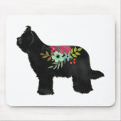 Briard Dog Breed Boho Silhouette Mousepad (Vorne)