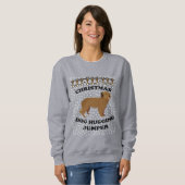Briard dog Christmas Hund umarmt Sweatshirt (Vorne ganz)