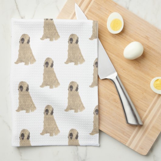 Briard Dog Pattern Geschirrtuch (Viertel Falte)