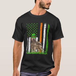 Briard Dog St Patricks Day Irish Flag Dog T-Shirt