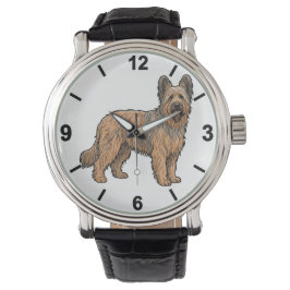 Briard Dog Wrist Watch Stylish Pet Design Armbanduhr