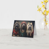 Briard Dogs Christmas Card Karte (Gelbe Blume)