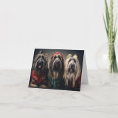 Briard Dogs Christmas Card Karte (Vorderseite)
