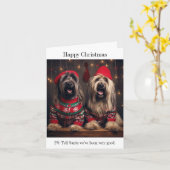 Briard Dogs Christmas Card Karte (Gelbe Blume)